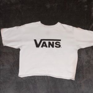 White Vans Crop Top